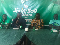 Chief Executive of Rite Sports Yaw Sakyi-Afari addressing the media