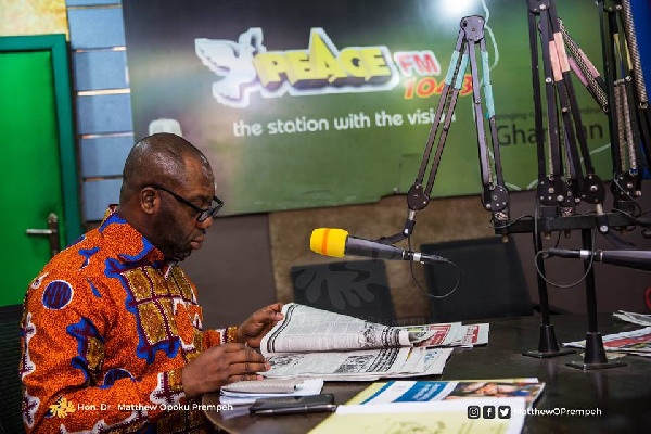 Mathew Opoku-Prempeh was speaking on Peace FM's 'Kokrokoo' show Monday morning