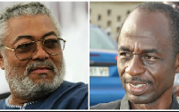 Former President Jerry John Rawlings and Johnson Asiedu Nketia,General Secretary of the NDC