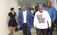 President Akufo-Addo welcomed the vice president and his wife at the KIA