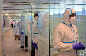 Coronavirus test booths at KIA