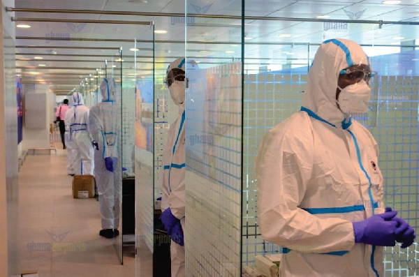 Coronavirus test booths at KIA