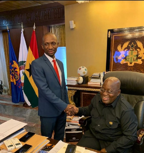 Kofi Ofosu Nkansah with President Nana Addo Dankwa Akufo-Addo