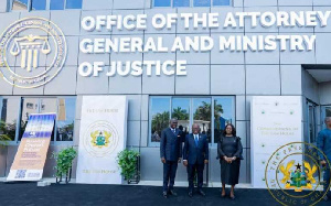 A-G Godfred Dame (L), President Akufo-Addo (M) and Chief Justice Gertrude Torkornoo