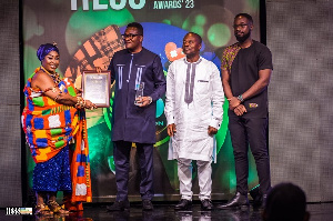 Dr. Noble John Watson Otumfuo, CEO Of Mayfair Estates, Second Left, Receiving His Award With His Tea