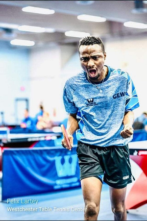 Table tennis player, Felix Lartey