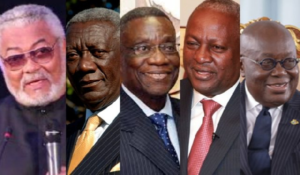 President Nana Addo Dankwa Akufo-Addo with former presidents of the country