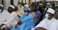 Mali's interim president Assimi Goita at the Grande Mosque Bamako