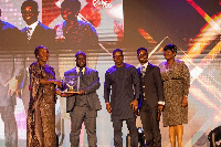 Staff and executives of Newmont Ghanawith the award