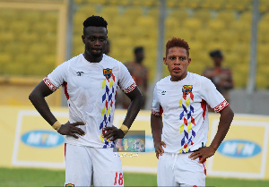 Larry Sumaila and former Hearts of Oak player Emmanuel Mintah