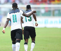 Dwamena(L) netted a brace while Gyan scored the opener