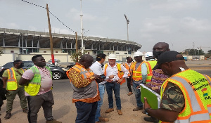 Members of KoKMA and contractors inspecting the roads