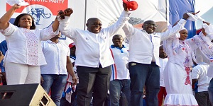 Nana Akufo-Addo, with wife Rebecca, Bawumia and Samira