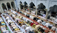 Muslims praying