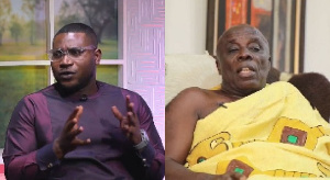 Mensah Thompson (left), Osagyefuo Amoatia Ofori Panin II (right)