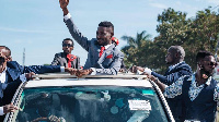 Mr Robert Kyagulanyi, popularly known as Bobi Wine, waves to supporters in Kampala,( | SUMY SADURNI