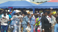 Some Christians at Easter Sunday church service to mark the resurrection of Jesus Christ