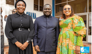 L-R: Fatimatu Abubakar, Albert Dwumfuor, Mavis Hawa Koomson