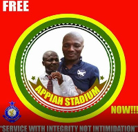 Appiah Stadium was arrested for ruining insults on the President