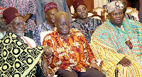 President Akufo-Addo shaking hands with Naba Asigri Abugrago Azoka II