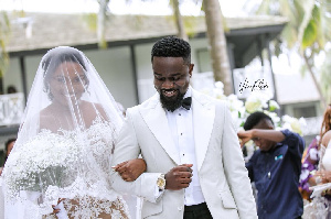 Sarkodie and wife Tracey