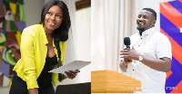 John Dumelo (right),  Yvonne Nelson (left)