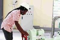 Janet Etornam Kekesi is an operating technician working at the Tsatsadu Generating Station