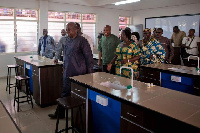 President John Dramani Mahama with Ministers of Education at a function