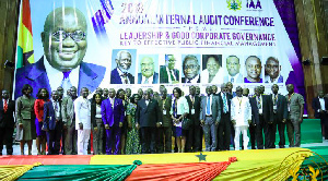 President Akufo-Addo with the leadership of the Internal Audit Association