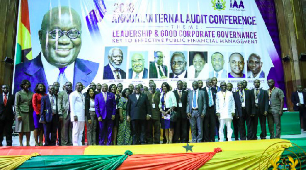 President Akufo-Addo with the leadership of the Internal Audit Association