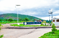 Making an entry to the new Dodowa hospital