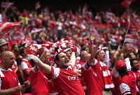 Arsenal fans at di stadium