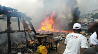 Elmina fish market raze down by fire