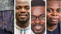 From left to right: Anas Aremeyaw Anas, Manasseh Azure, Nana Appiah Mensah and Franklin Cudjoe