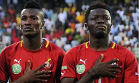 Asamoah Gyan and Sulley Muntari