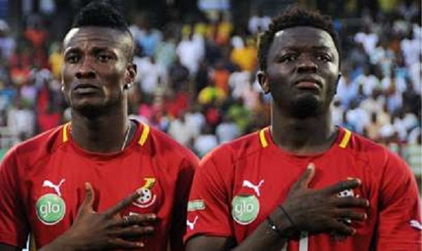 Asamoah Gyan and Sulley Muntari