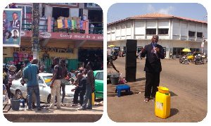 Prophet Kwame Egyare casts out demons from 'mad' people on streets of Takoradi.