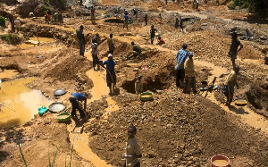 File Photo: A galamsey site in Ghana