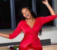 A happy Yvonne Nelson, the Ghanaian actress