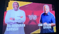 Posters of John Mahama and Dr. Mahamudu Bawumia