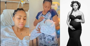 Regina Daniels With Her Newly Born Baby