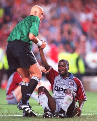 Former Black Stars defender, Samuel Osei Kuffour and retired referee, Pierluigi Colina