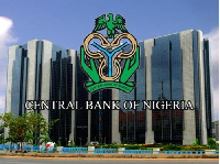 Di Central Bank of Nigeria (CBN) building in Abuja