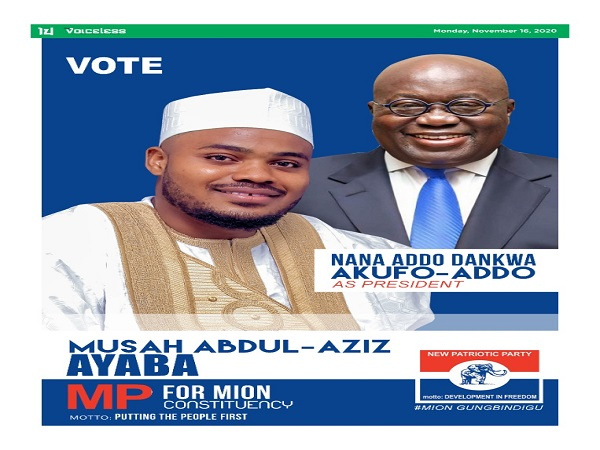 MP-elect, Musah Abdul Aziz Ayaba with President Akufo-Addo