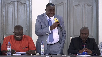 The Director of Tema Port, Edward Osei addressing stakeholders