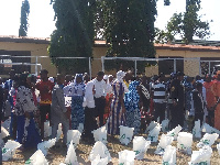 Some Muslims after Eid Al Adha prayers at the Ashaiman Sakasaka Park