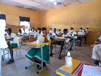 Students of Vitting SHS writing their WASSCE paper