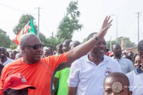 John Mahama has been actively partaking in the NDC unity walks