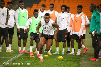 Black Stars train in Johannesburg