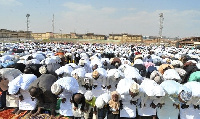 Muslims praying